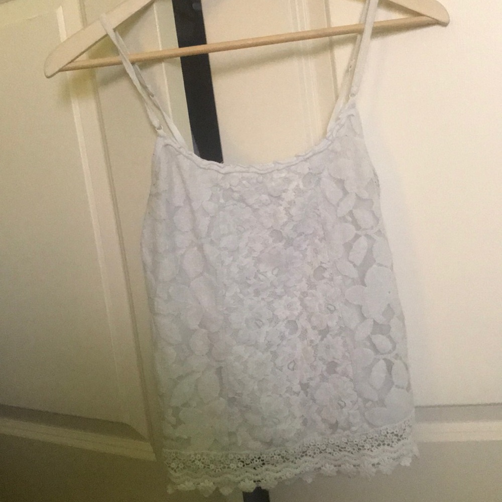 Really cute white laced tank top